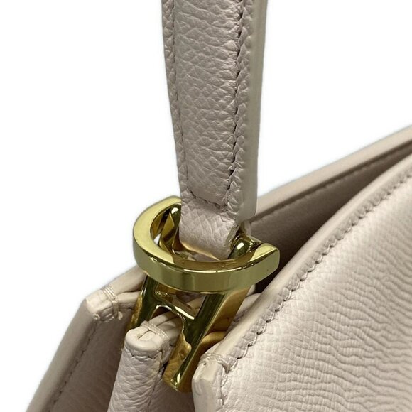 Auth Salvatore Ferragamo Gancini 21A210 Light Pink Leather - Handbag - Picture 11 of 16